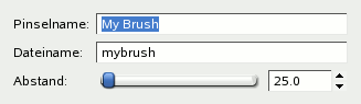 Das Dialogfenster »Neuer Pinsel«