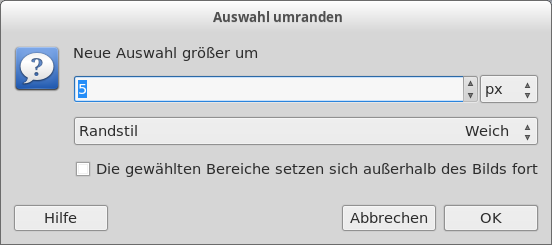 Das Dialogfenster »Rand«
