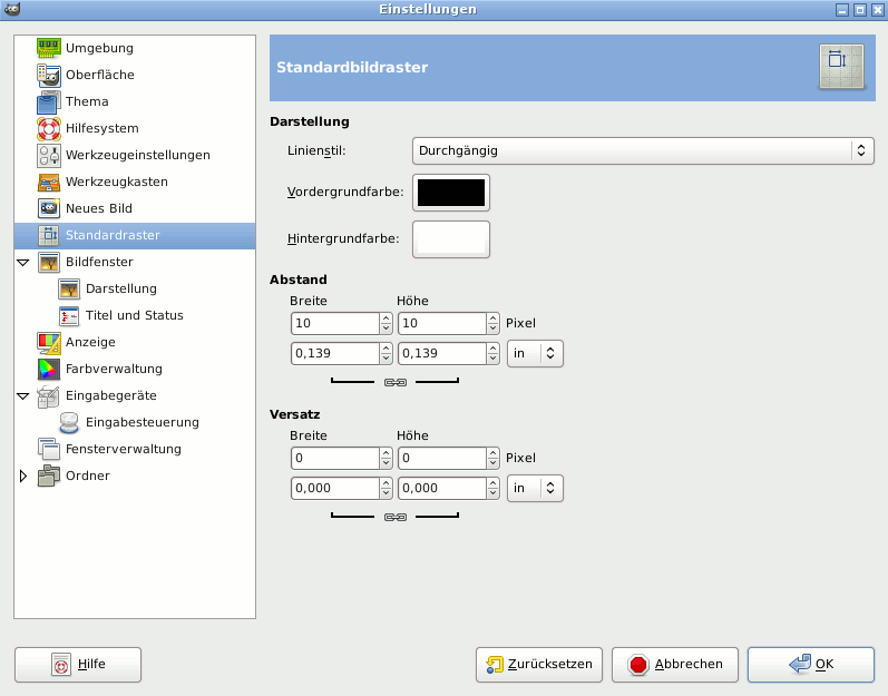 Default Image Grid Preferences