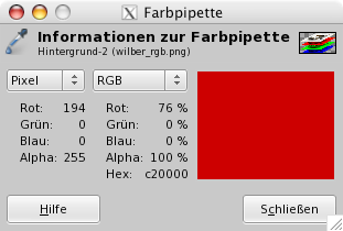 Color Picker Information Window