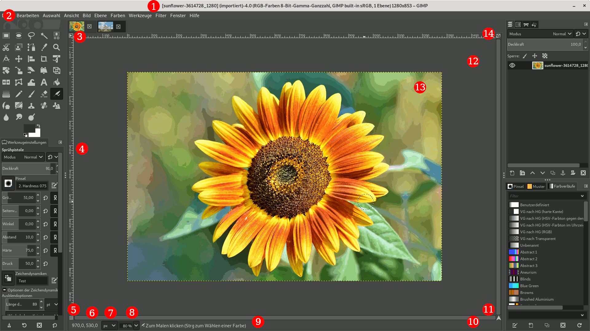Das Bildfenster im Einzelfenster-Modus