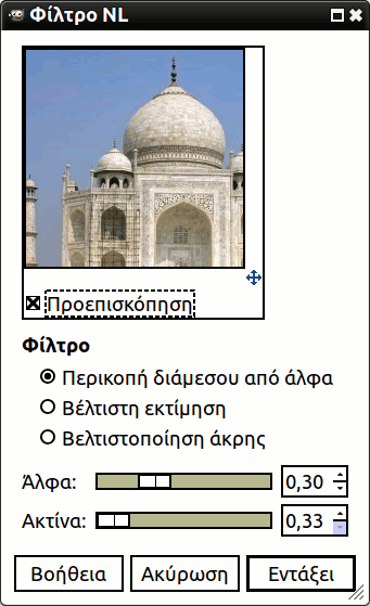 Επιλογές «φίλτρου NL»