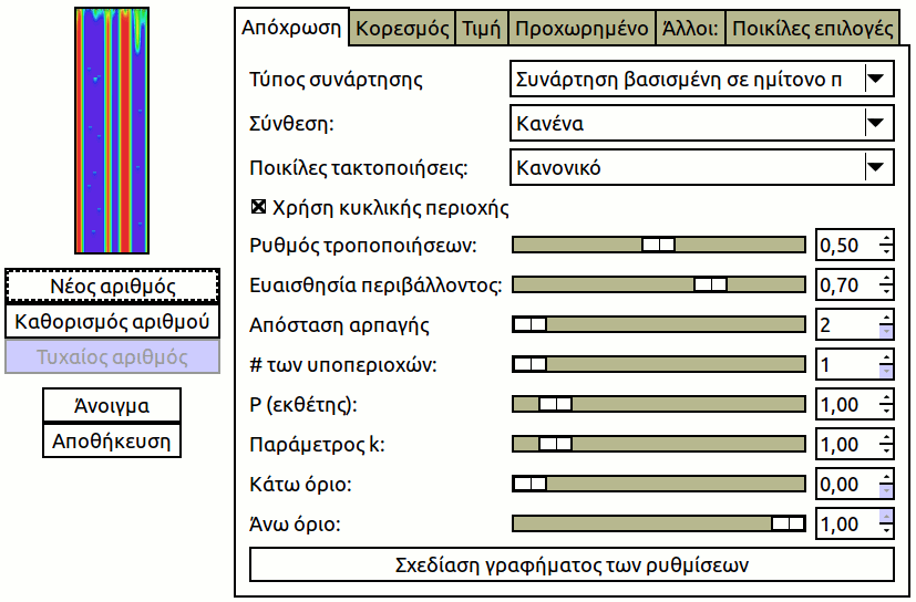 Καρτέλα απόχρωσης