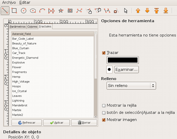 Opciones del filtro “Gfig”