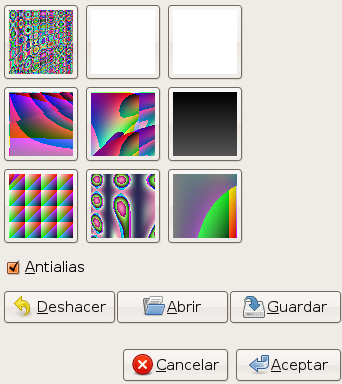 Opciones para el filtro “Qbista”