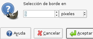 La ventana del diálogo “Borde”