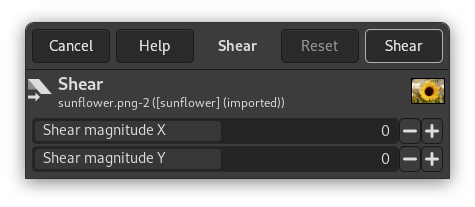 El diálogo de ajuste de inclinación