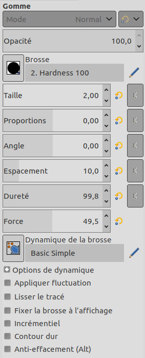 Tool Options Dialog