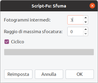 Opzioni di «Sfuma»