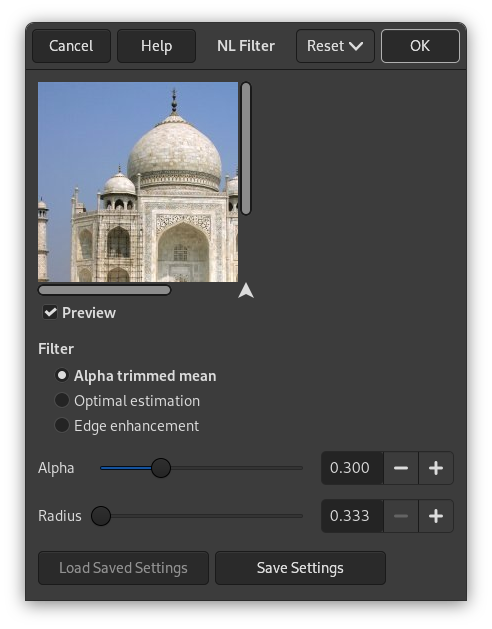NL Filter options