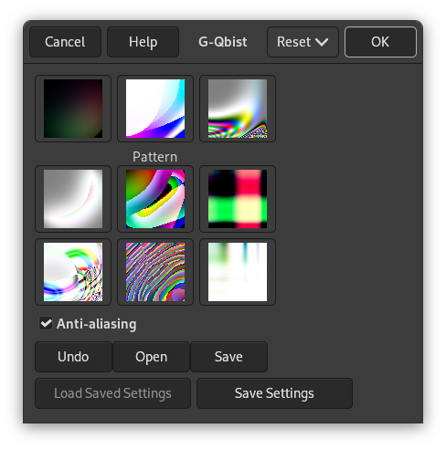 Qbist filter options