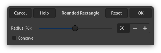 The Rounded Rectangle dialog