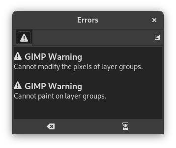 «Error Console» Dialog window
