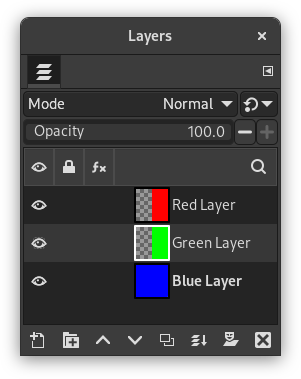 Alpha channel example: Two transparent layers