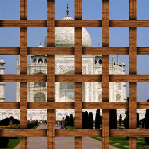 Toevoegen van een traliewerk met textuur “Weven”