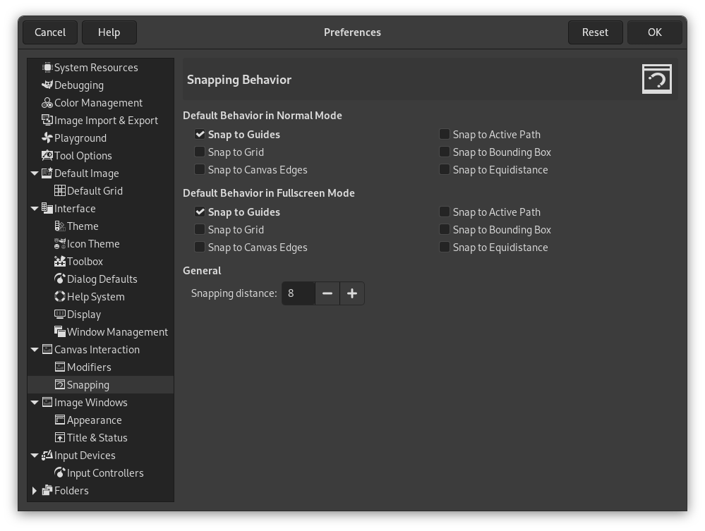 Innstillingar for festing