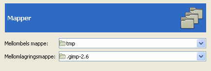 Innstillingar for mappene