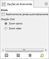 Caixa de opções da ferramenta