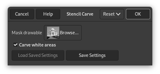 „Stencil Carve“ options