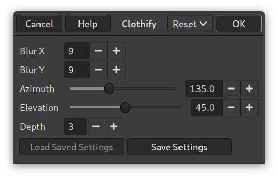 «Clothify» filter options