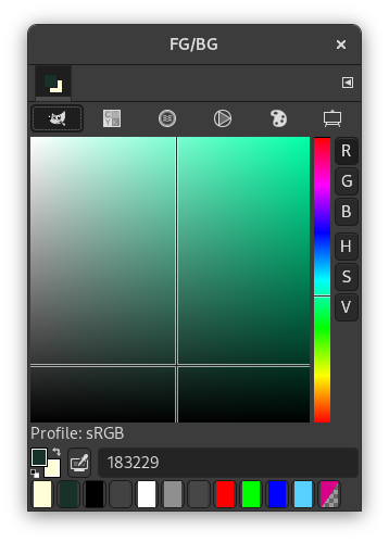Selector de color GIMP