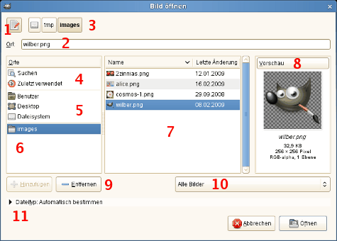 The Open Image Dialog