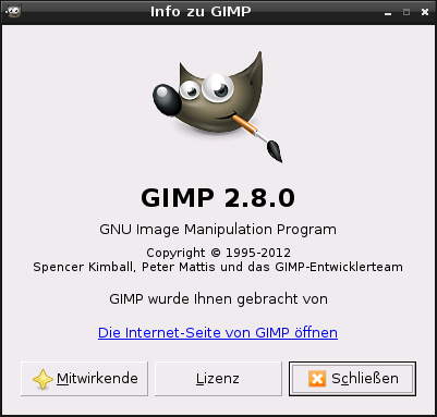Das Dialogfenster „Info“