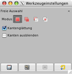 Tool Options for the Free Select tool