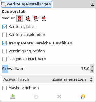 Tool Options for the Fuzzy Select tool