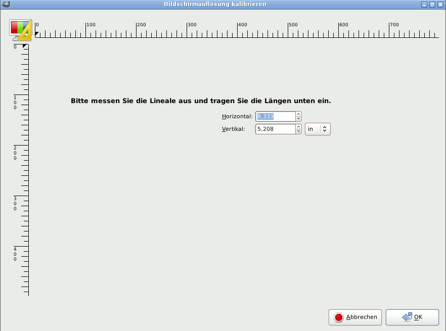 The Calibration dialog