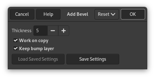 “Add Bevel” options