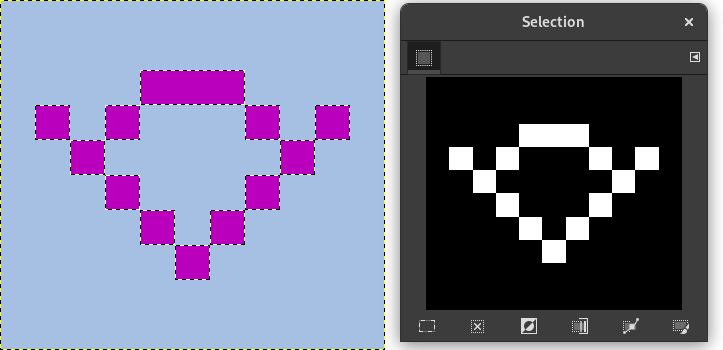 Example for Diagonal Neighbors option applied