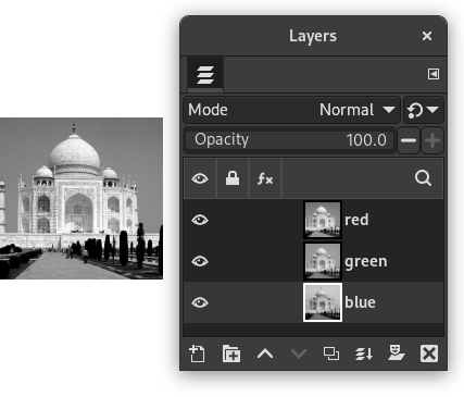 Descomponer en capas (RGB)