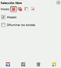 Tool Options for the Free Select tool