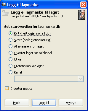 Dialogvindauget «Legg til maske»